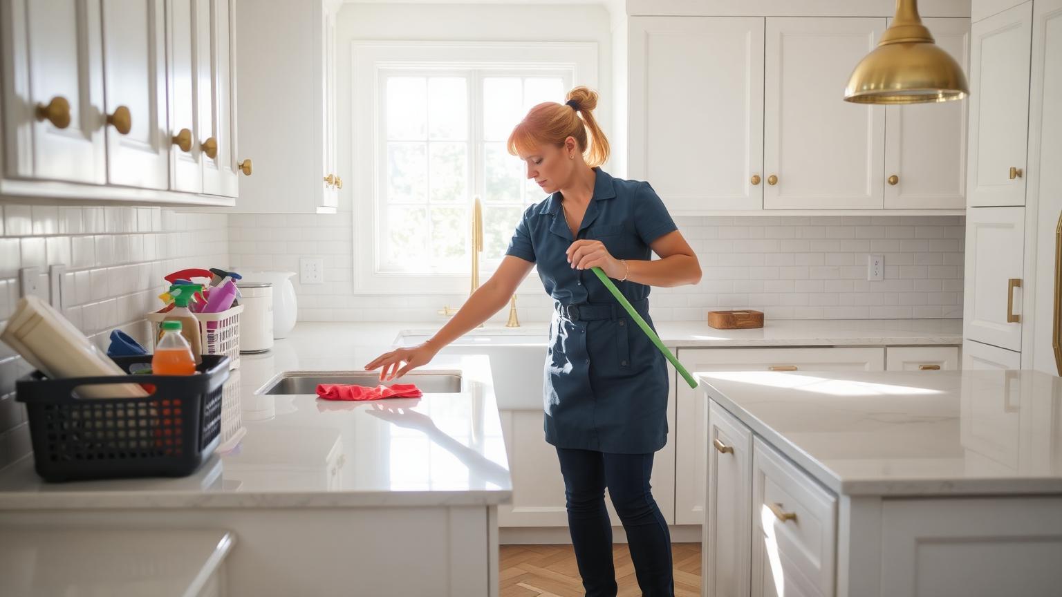 Cleaning at work in Charleston